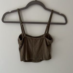 Bozzolo Super Soft Green Crop Tank Top